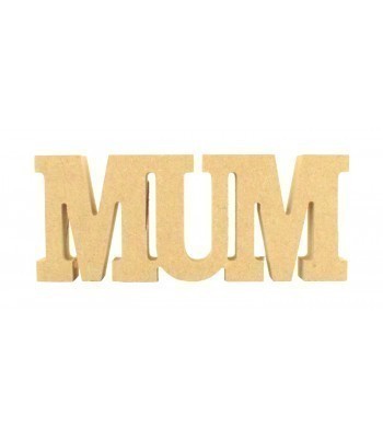 18mm Freestanding MDF 'MUM' Small Joined Word - CLA